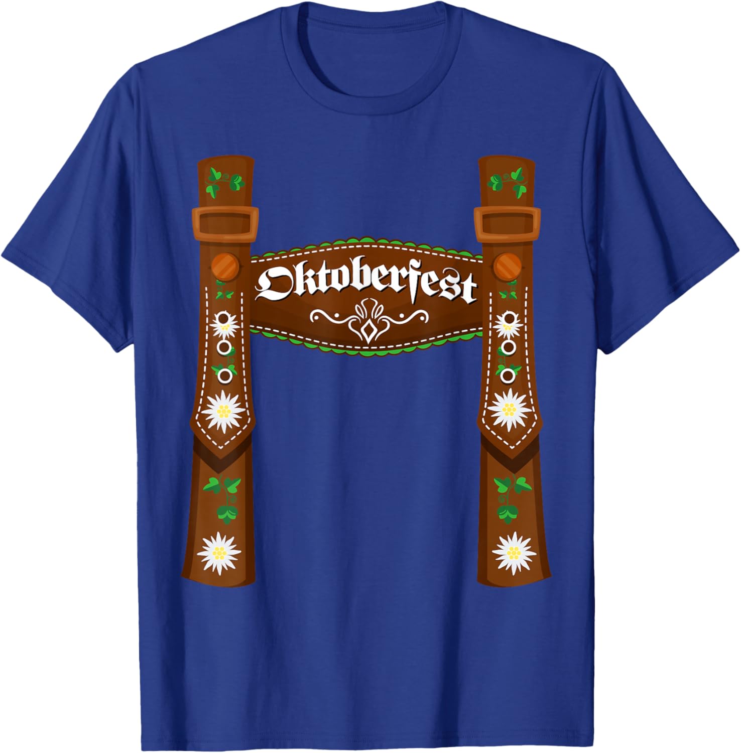 Oktoberfest Lederhosen Costume Cute German Bavarian Men Boys T-Shirt - T-Shirt | Royal