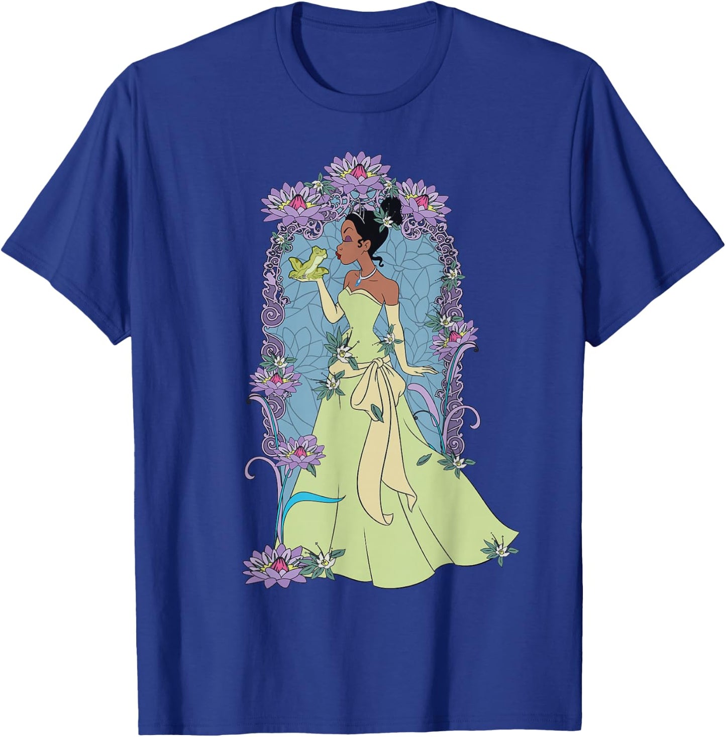 Disney The Princess And The Frog Tiana Profile Stained Glass T-Shirt - T-Shirt | Royal