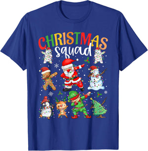 Christmas Squad Santa Dabbing Elf Family Matching Pajamas T-Shirt - T-Shirt | Royal