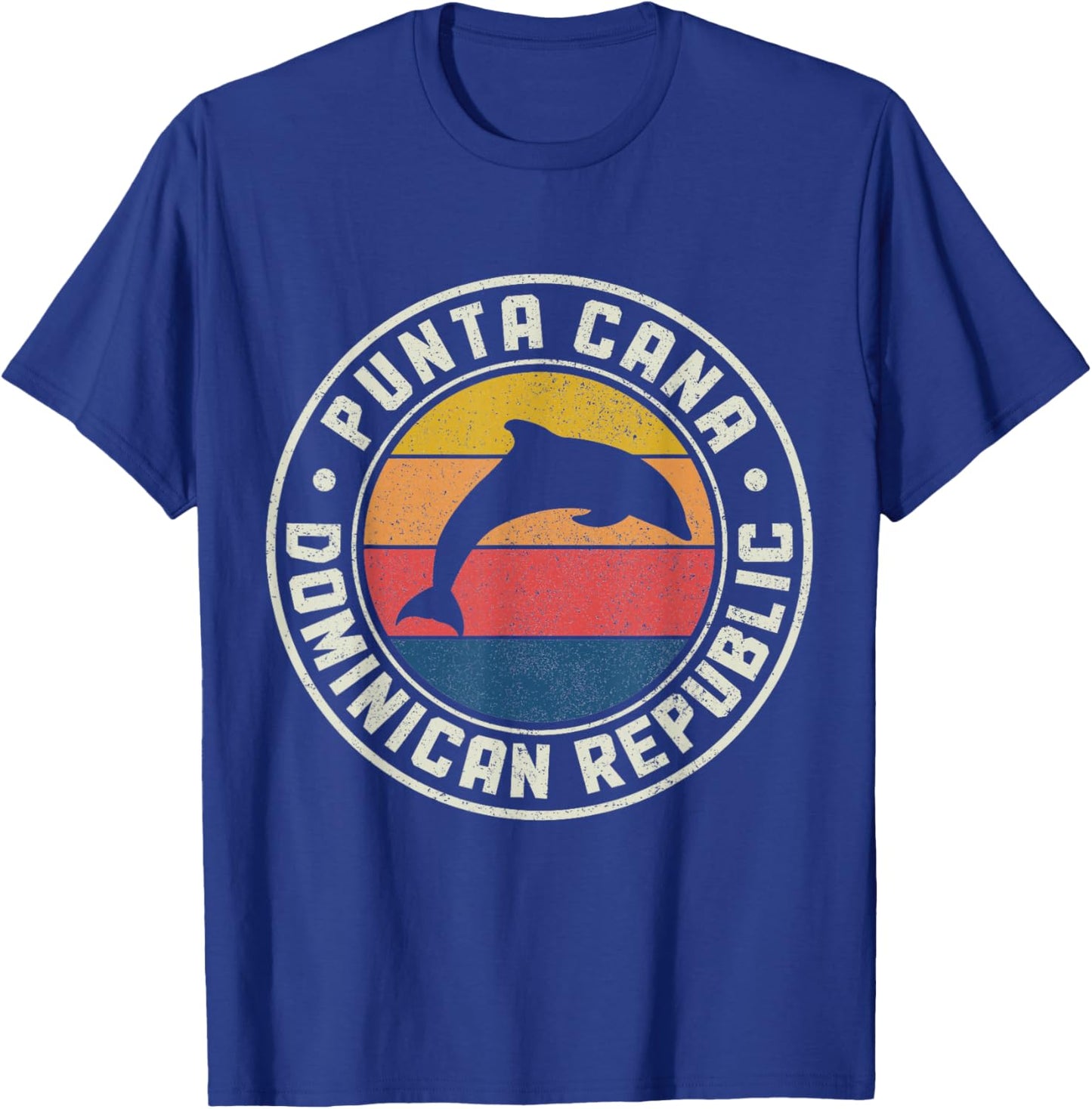 Punta Cana Dominican Republic Dolphin Souvenir Vintage T-Shirt - T-Shirt | Royal