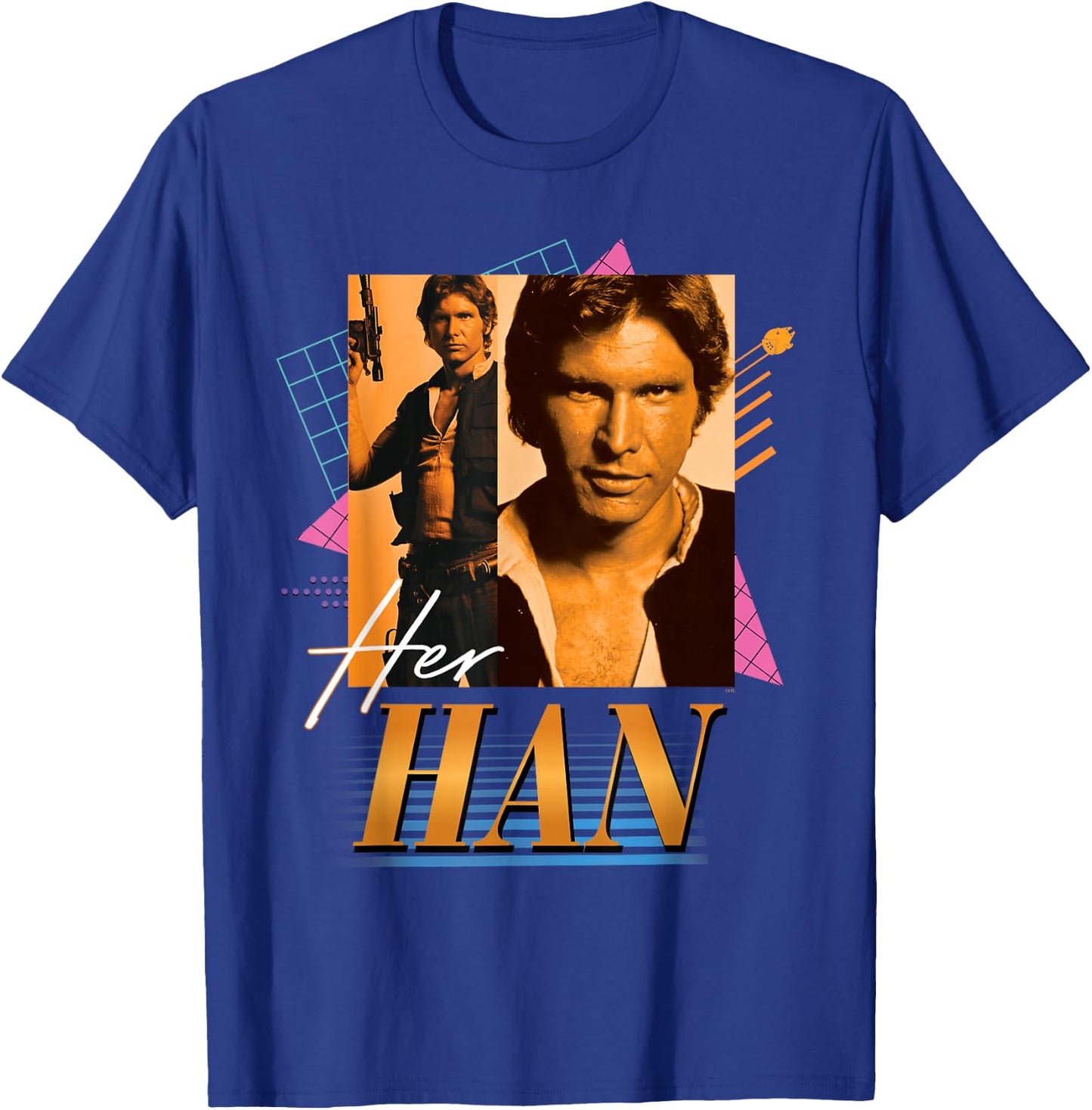 Star Wars Valentine's Day '90s Couples Matching Her Han T-Shirt - T-Shirt | Royal