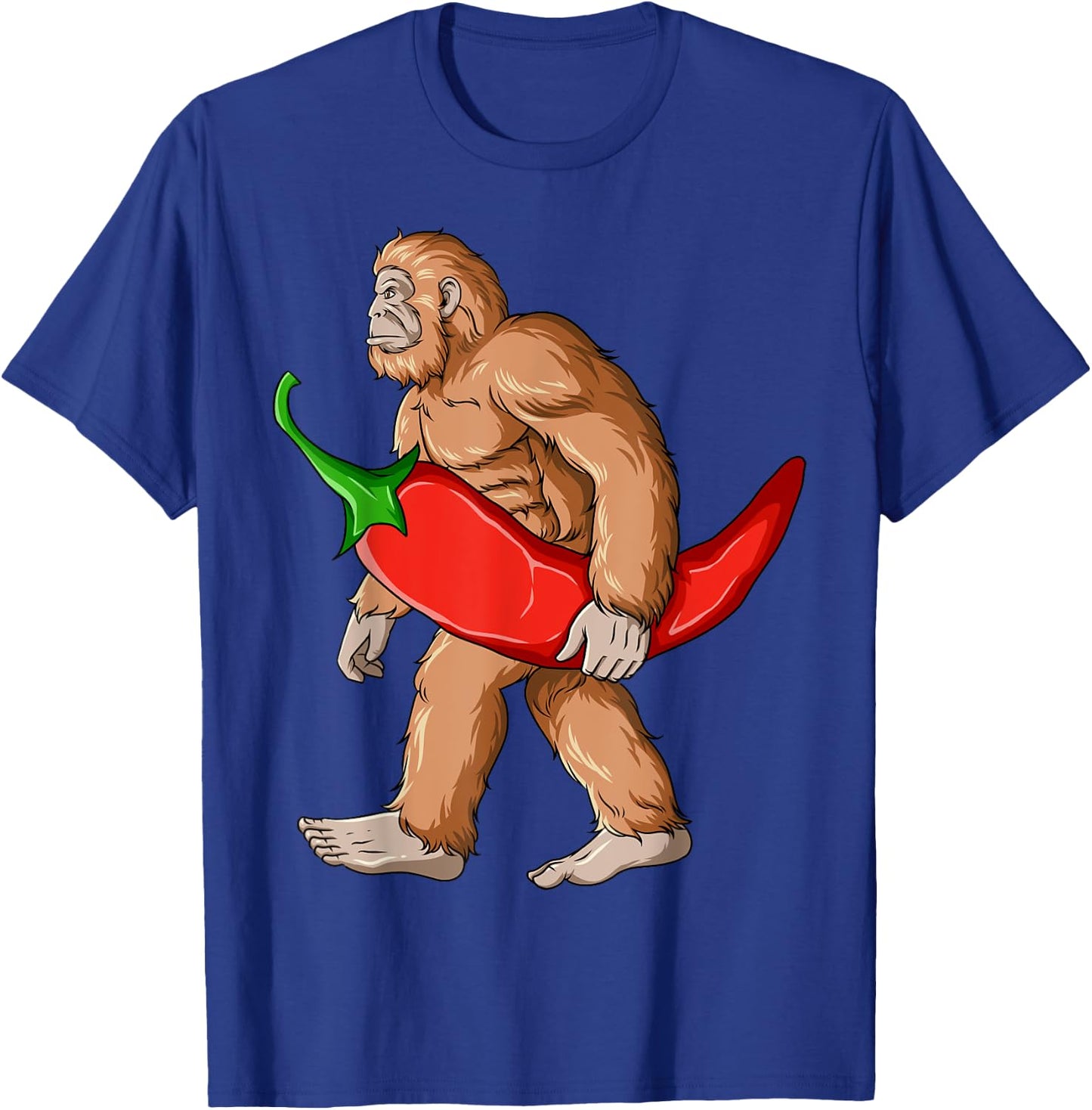Bigfoot Chili Pepper Sasquatch Mexican Jalapeno T-Shirt - T-Shirt | Royal