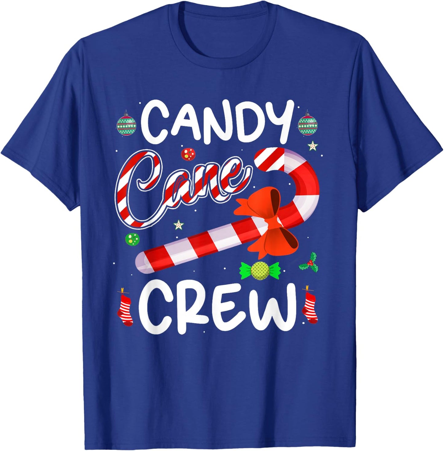 Candy Cane Crew Funny Christmas Candy Lover X-mas Gifts T-Shirt - T-Shirt | Royal
