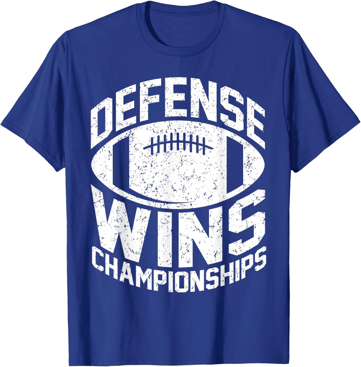Defense wins Championships | Football Defence Lineman T-Shirt - T-Shirt | Royal