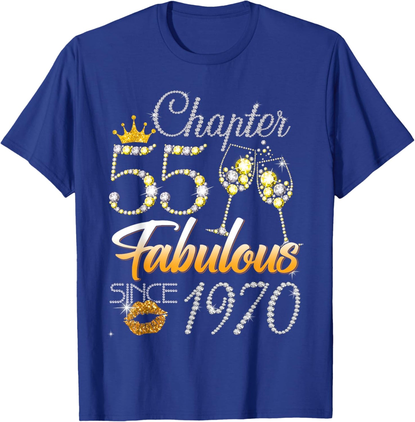 Chapter 55 Fabulous Since 1970 55th Leopard Birthday Queen T-Shirt - T-Shirt | Royal