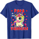 Papa Is My Valentine Cute Floral Unicorn Matching Family T-Shirt - T-Shirt | Royal