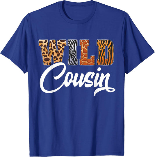Wild Cousin Zoo Born Wild Birthday Safari Jungle T-Shirt - T-Shirt | Royal
