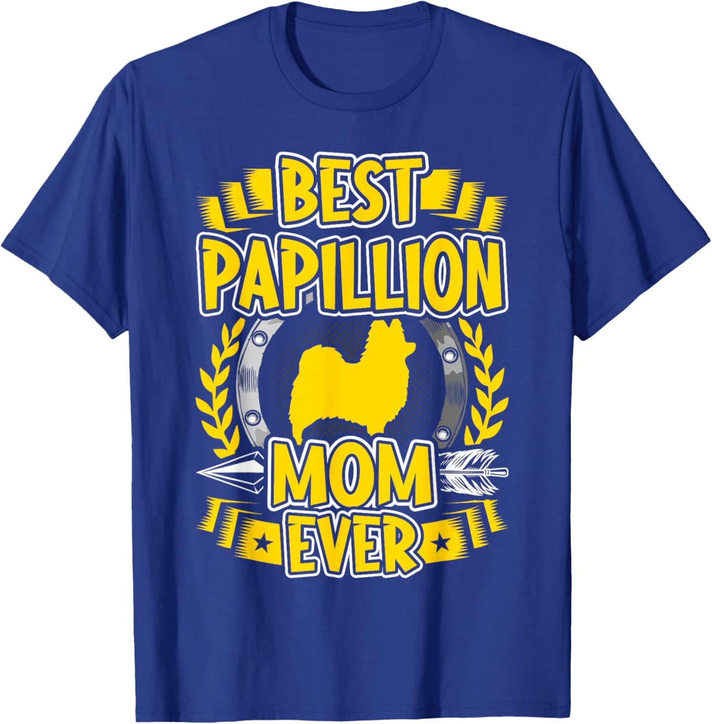 Best Papillion Dog MOM Ever Lover T-Shirt - T-Shirt | Royal