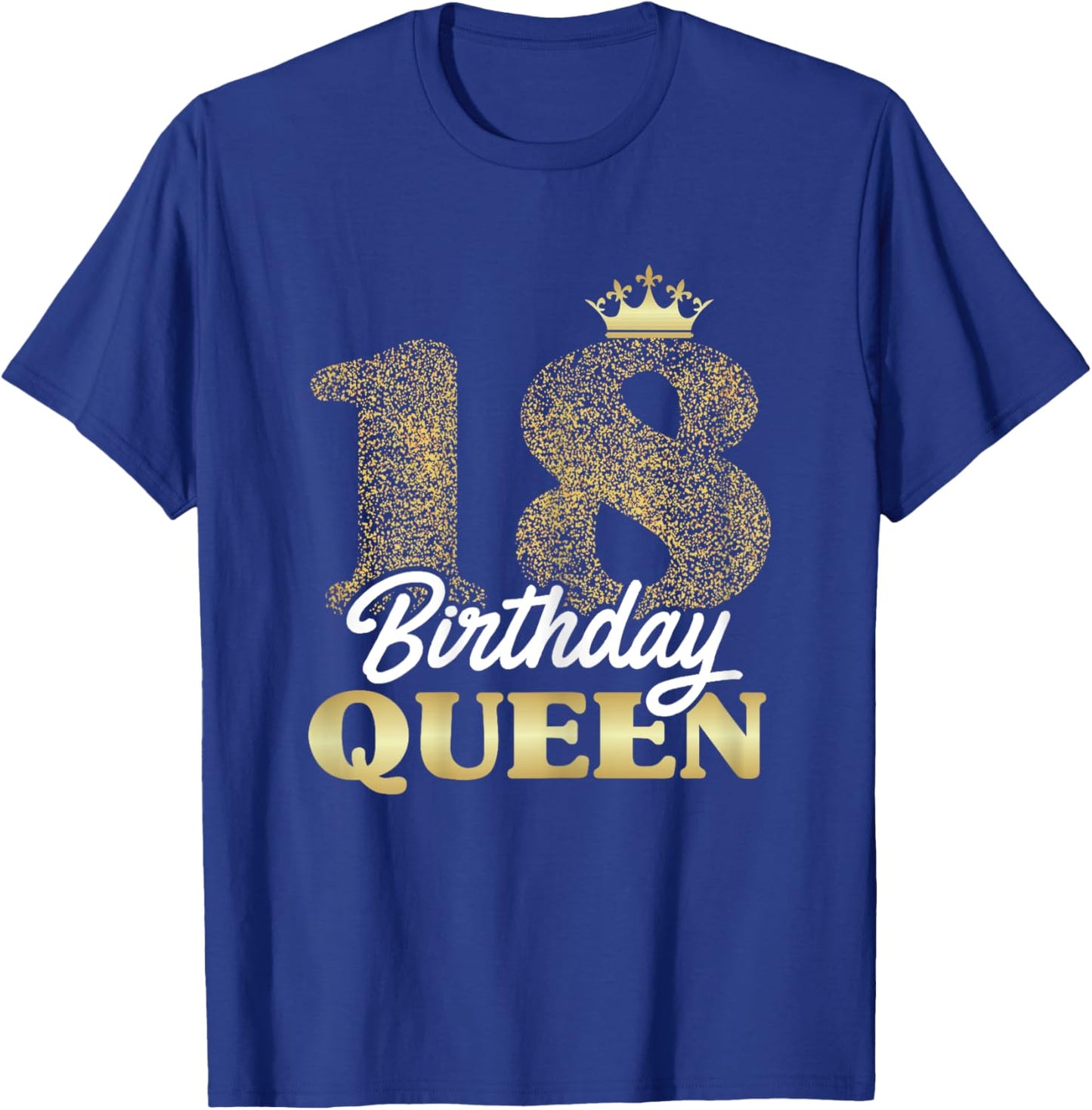 18th Birthday Girl Woman Cute Queen 18 years old Crown Bday T-Shirt - T-Shirt | Royal