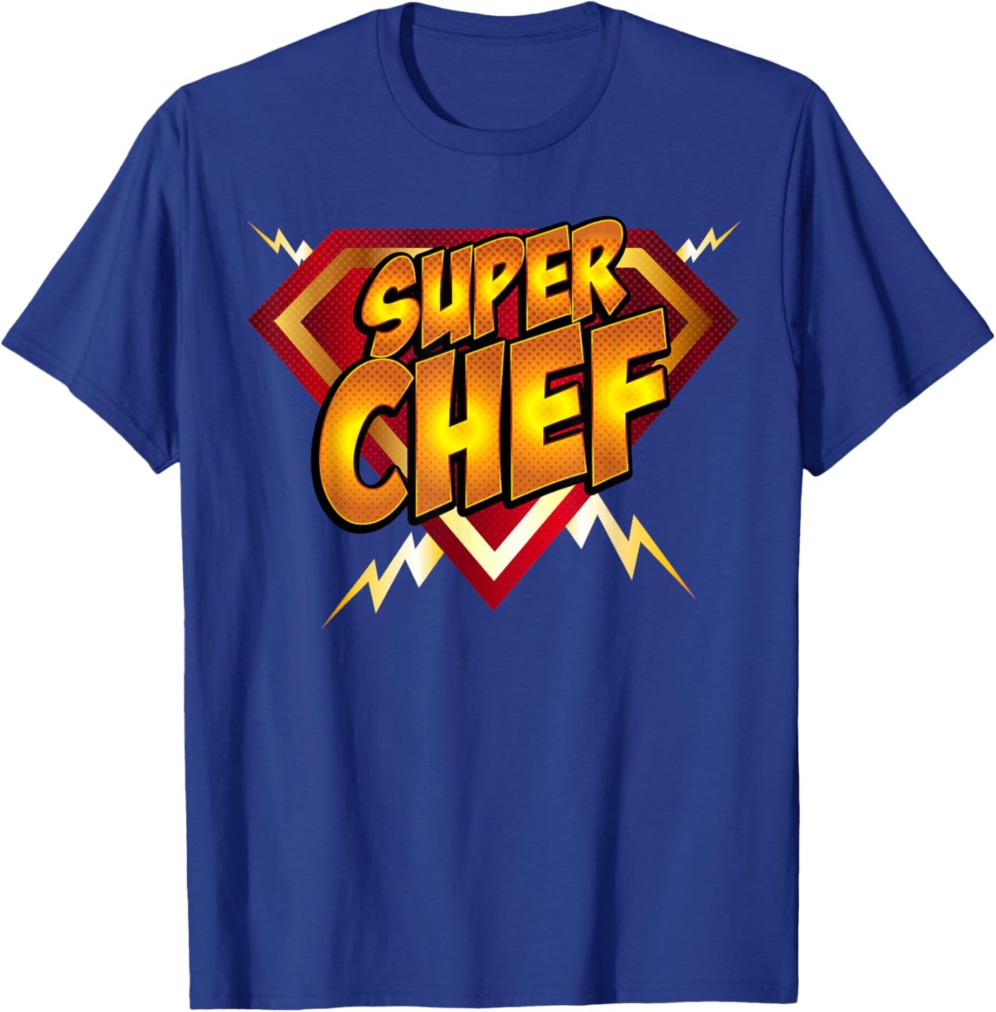 Super Chef Superhero Cook Comic Book Style Foodie T-Shirt - T-Shirt | Royal