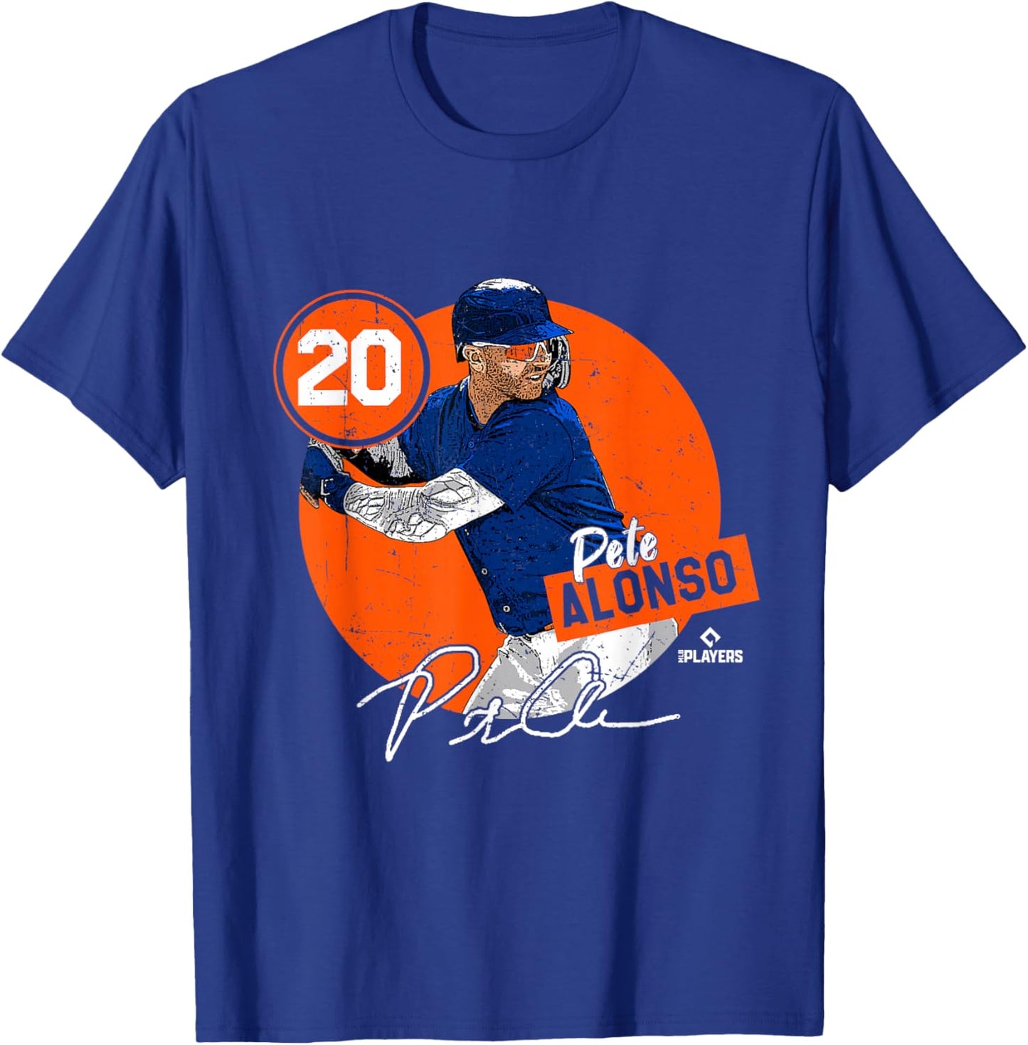 Pete Alonso | New York Baseball MLB Player | MLBPALO3002-S T-Shirt - T-Shirt | Royal