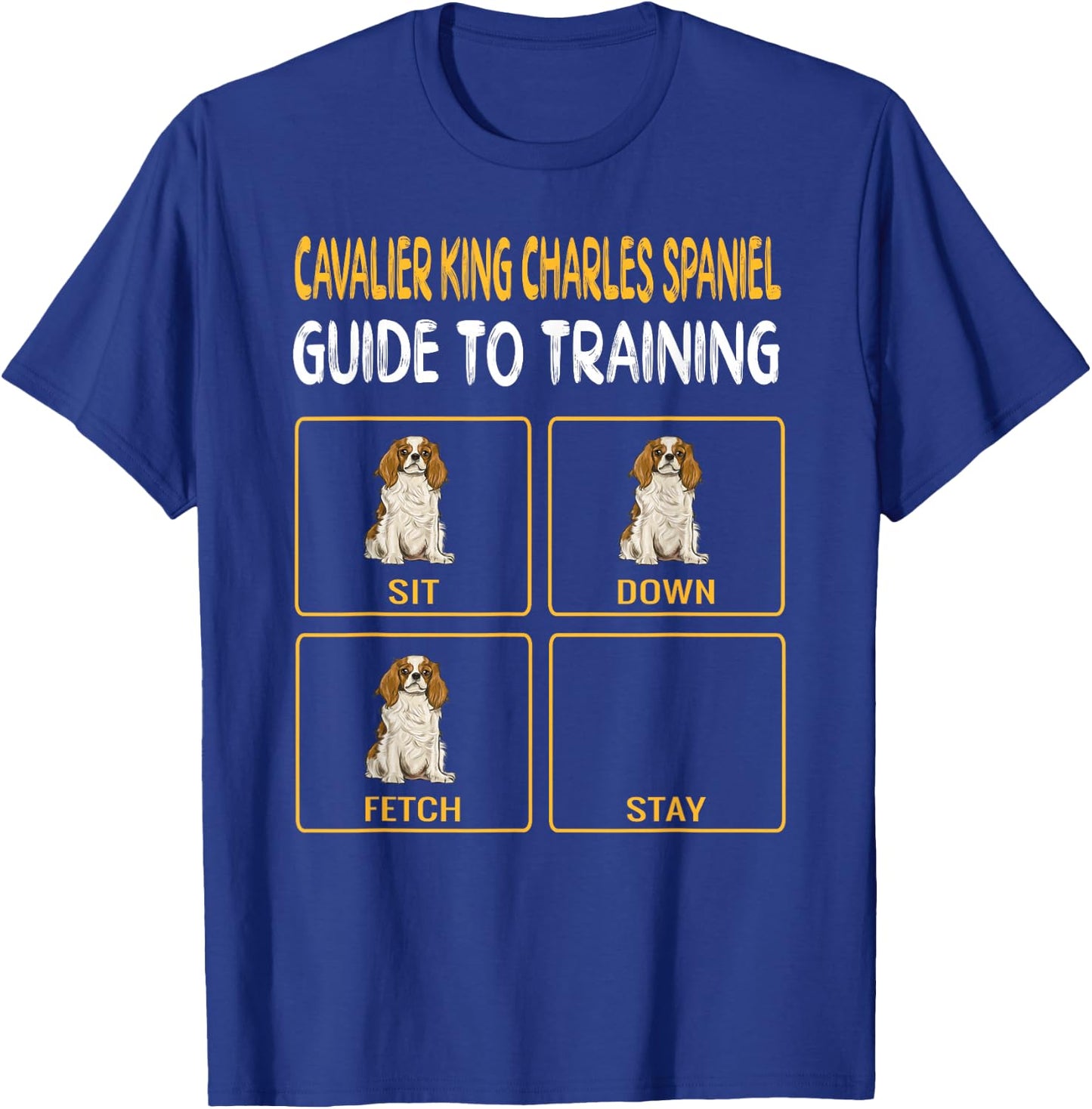 Cavalier King Charles Spaniel Guide to Training Dog Trainer T-Shirt - T-Shirt | Royal