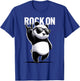 Retro Panda Rock Music Gift Men Kids Women Funny Panda T-Shirt - T-Shirt | Royal