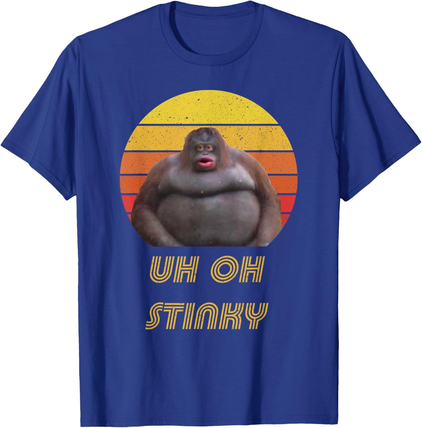 Uh Oh Stinky Poop Vintage Retro Dank Memes Le Monke T-Shirt - T-Shirt | Royal