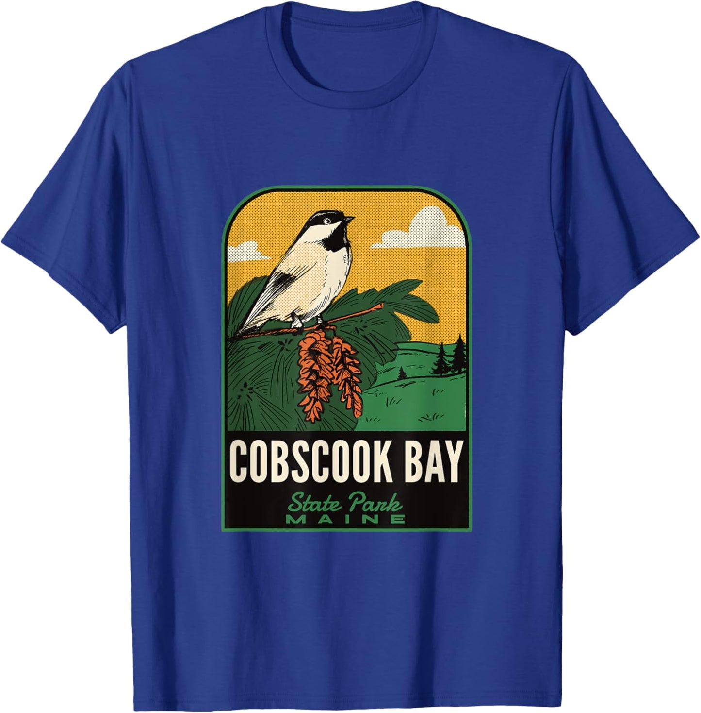 Cobscook Bay State Park Maine Vintage Travel T-Shirt - T-Shirt | Royal