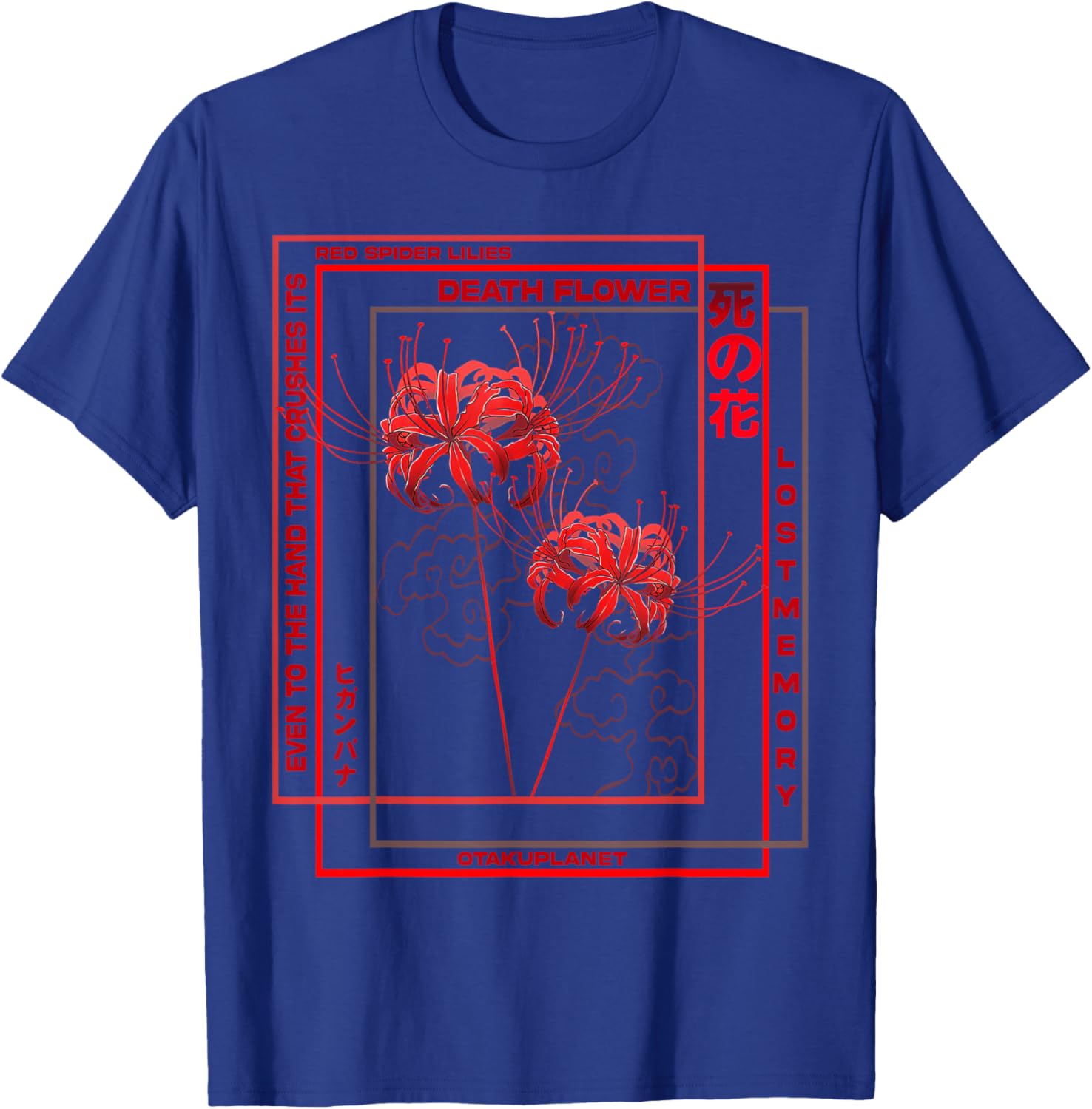 Japanese Spider Lily Soft Grunge Anime Aesthetic Flower T-Shirt - T-Shirt | Royal