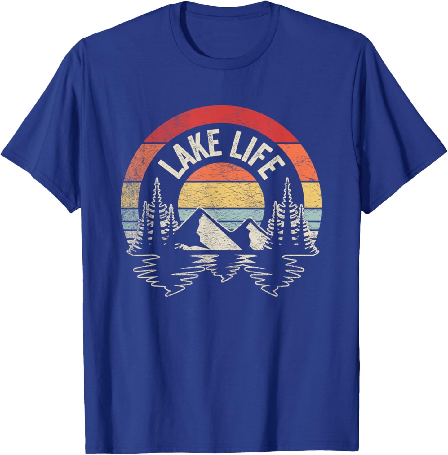 Vintage Lake life Shirt Wildlife Vacation Camper Love Lake T-Shirt - T-Shirt | Royal