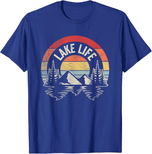 Vintage Lake life Shirt Wildlife Vacation Camper Love Lake T-Shirt - T-Shirt | Royal
