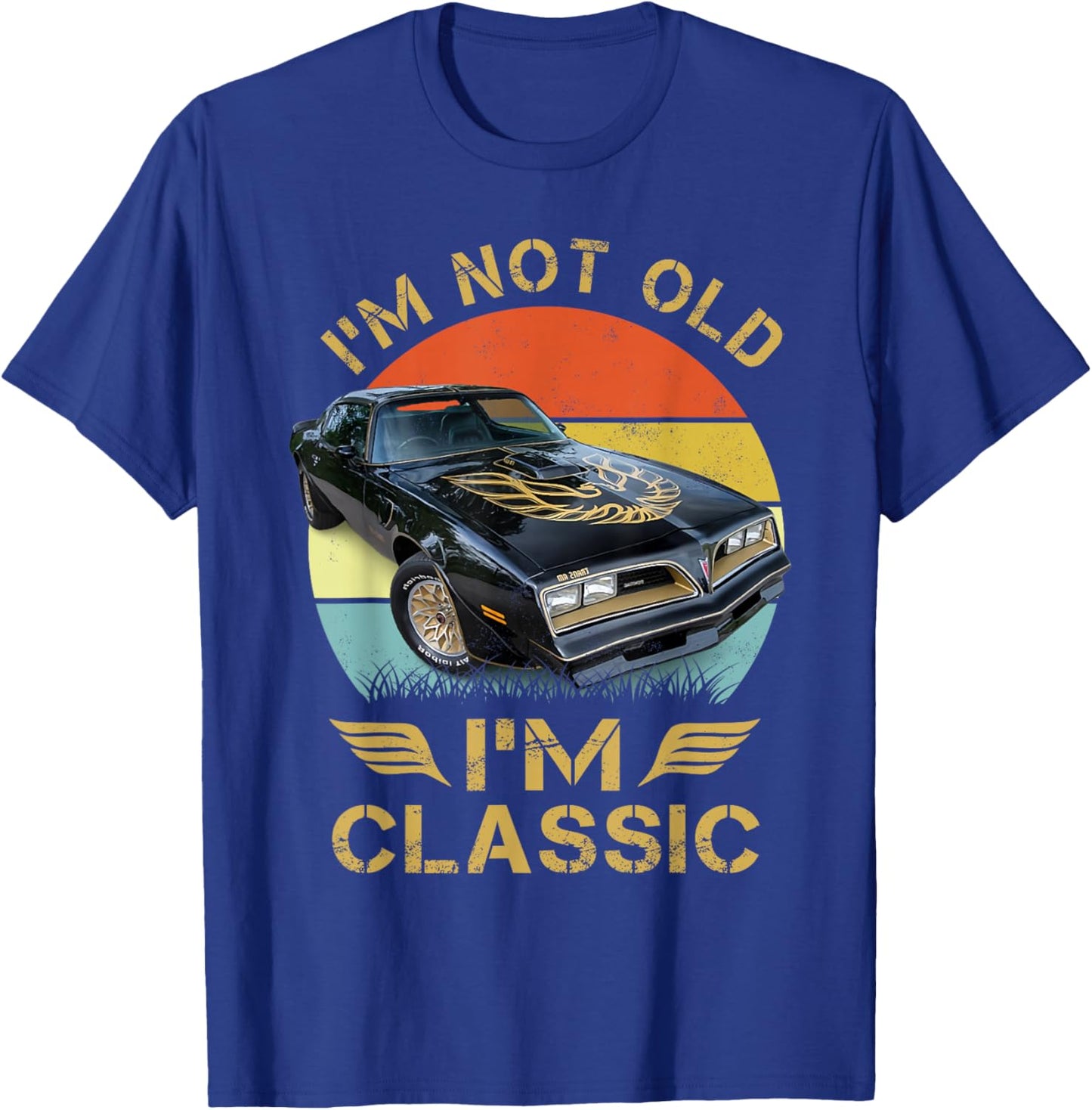1977 77 trans am vintage black car MUSCLE CARS 70s CLASSIC T-Shirt - T-Shirt | Royal