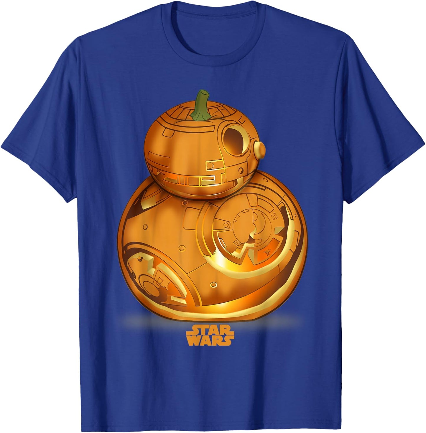 Star Wars The Force Awakens BB-8 Carved Pumpkin Halloween T-Shirt - T-Shirt | Royal