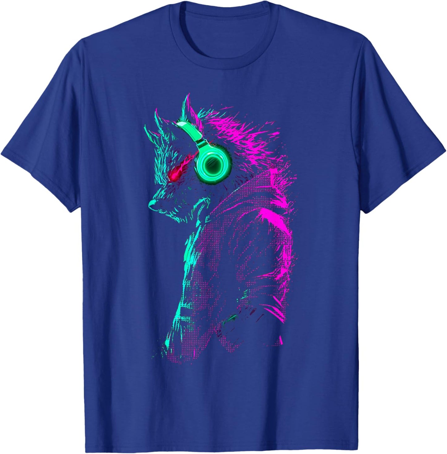 Werewolf Music Headphones T-Shirt - T-Shirt | Royal