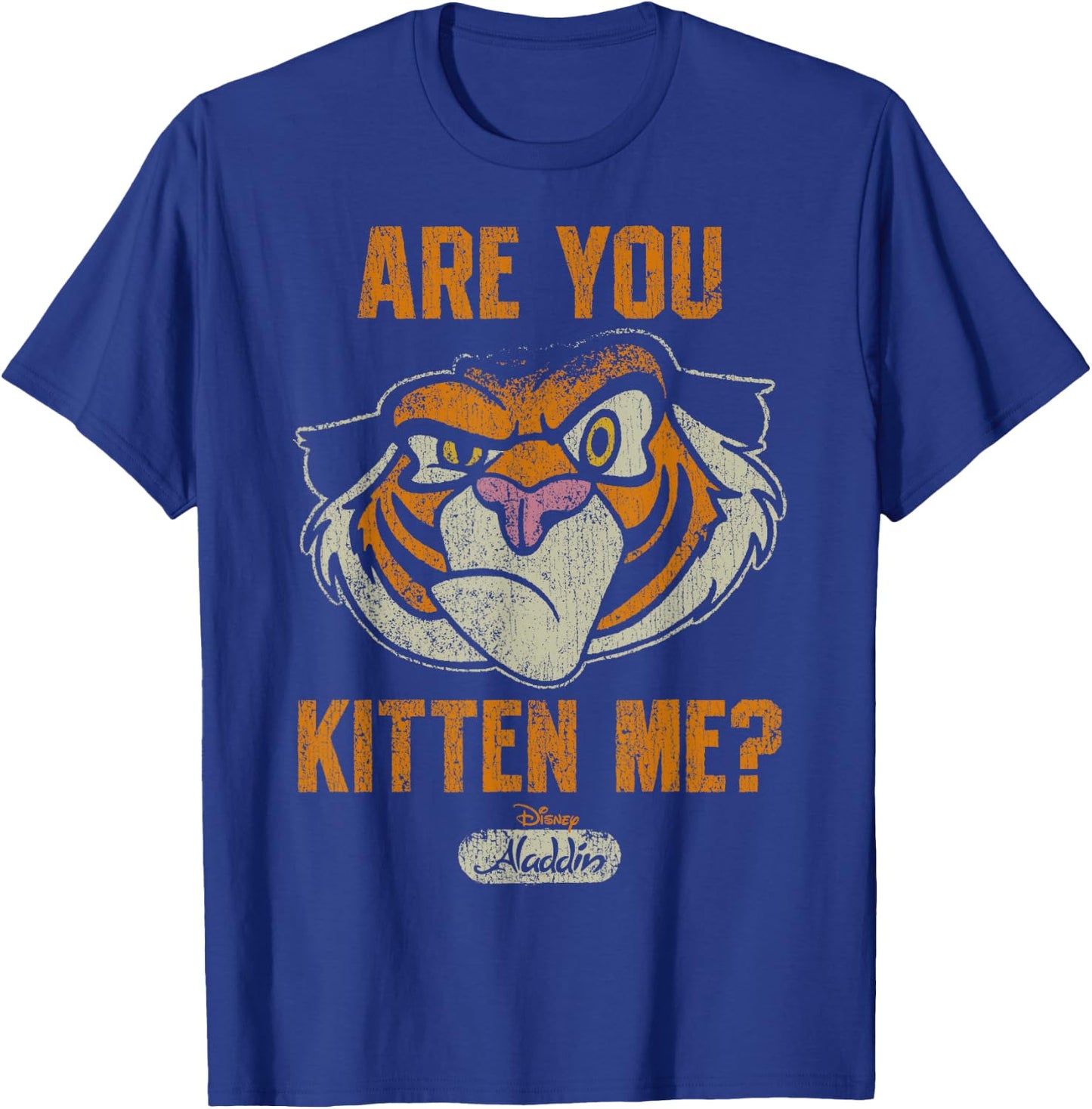 Disney Aladdin Rajah are You Kitten Me? Faded Portrait T-Shirt - T-Shirt | Royal