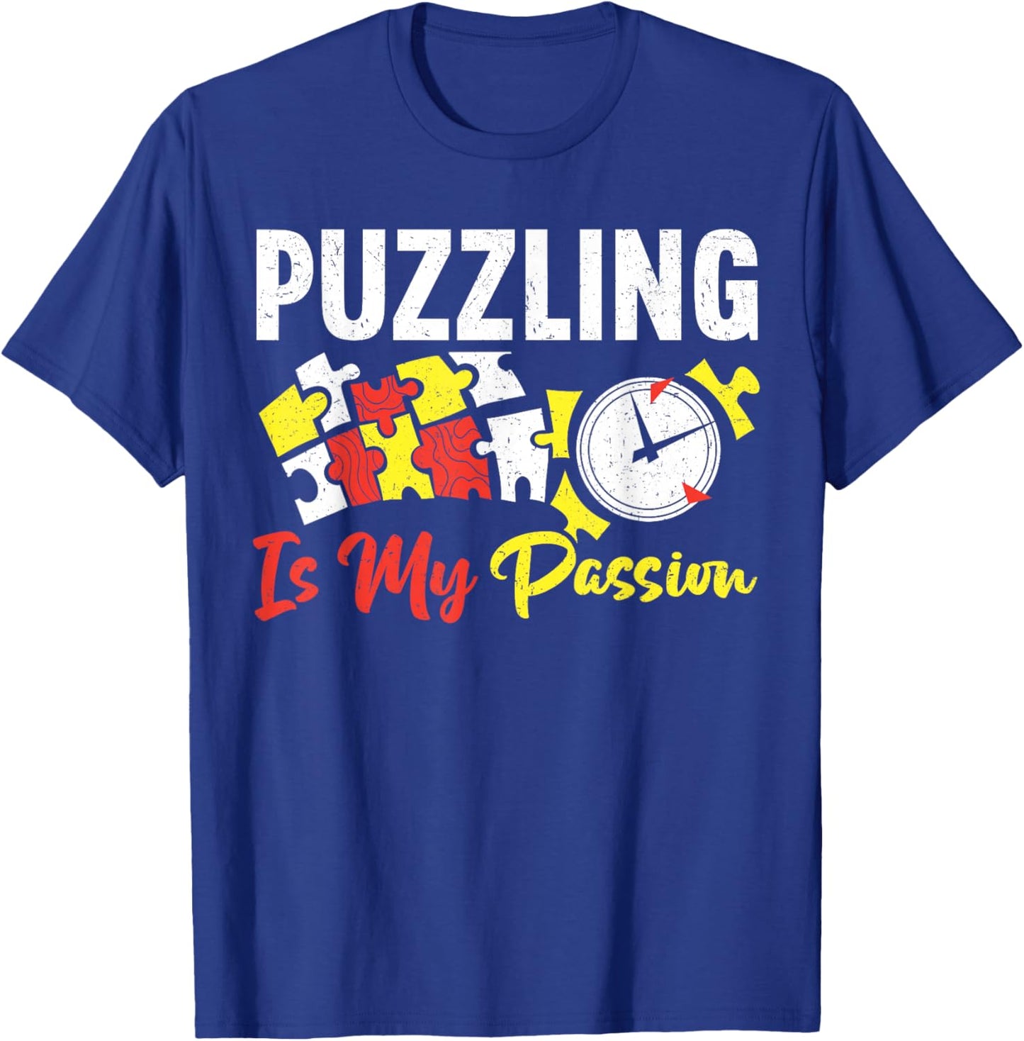 Puzzling Is My Passion Funny Puzzling T-Shirt - T-Shirt | Royal