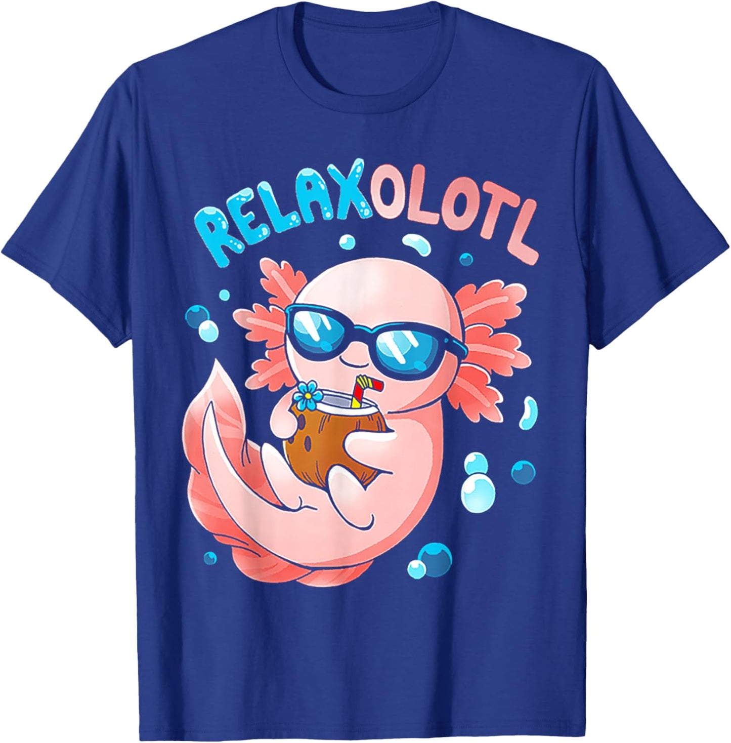 Relaxolotl Funny Axolotl Relax T-Shirt - T-Shirt | Royal