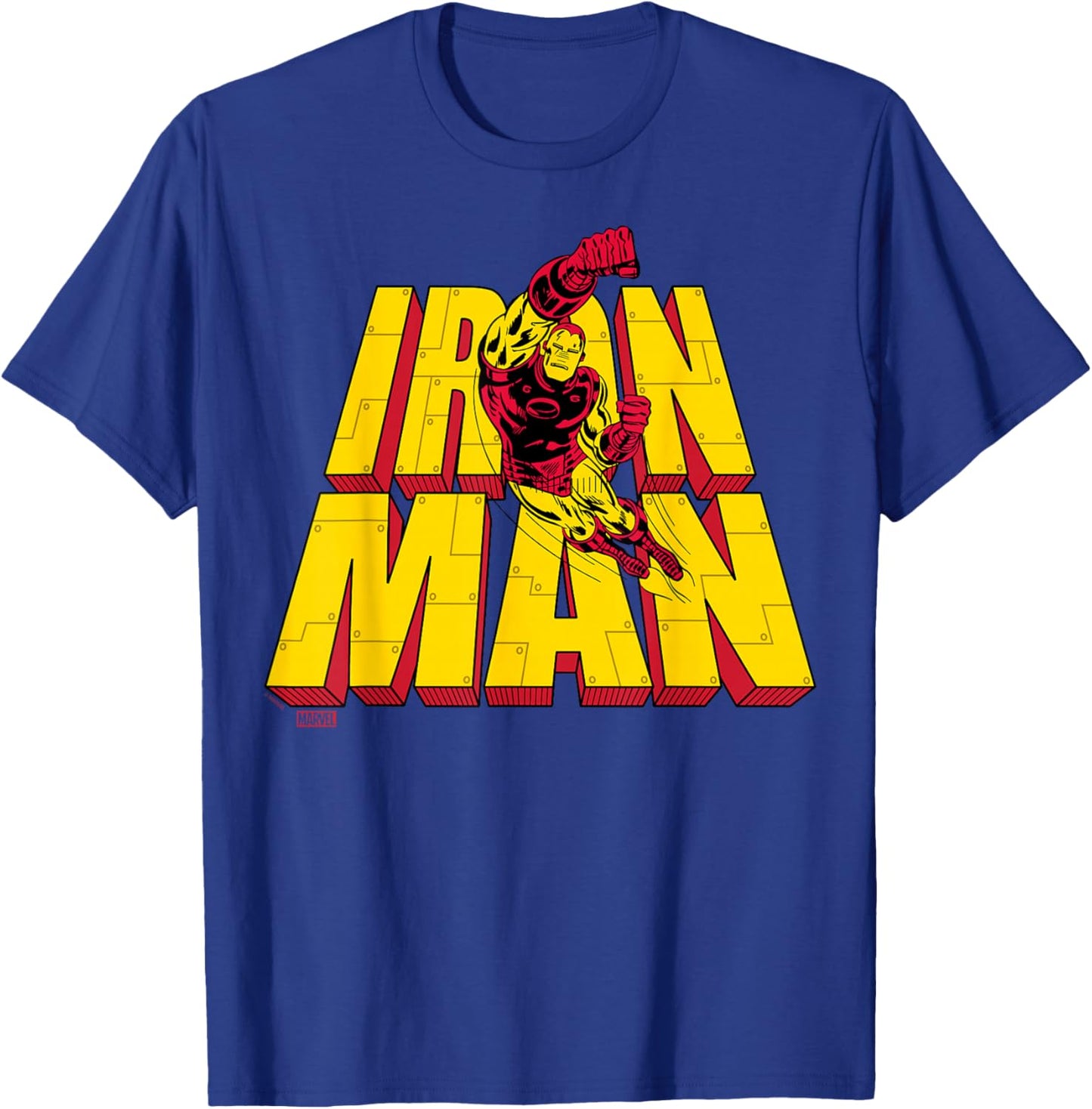 Iron Man - Stacked T-Shirt - T-Shirt | Royal