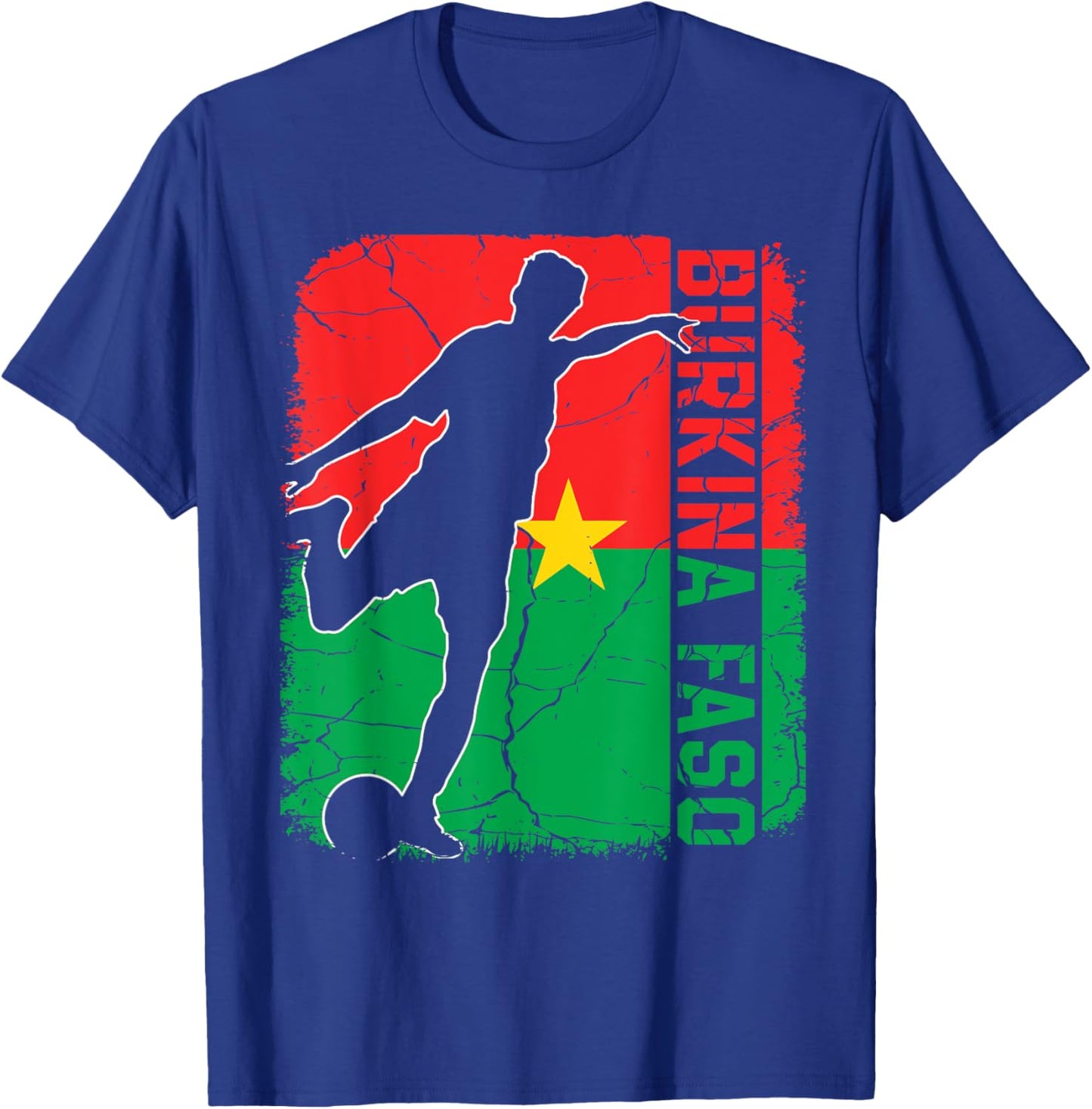 Burkina Faso Soccer Team Burkina Faso Flag Jersey Football T-Shirt - T-Shirt | Royal