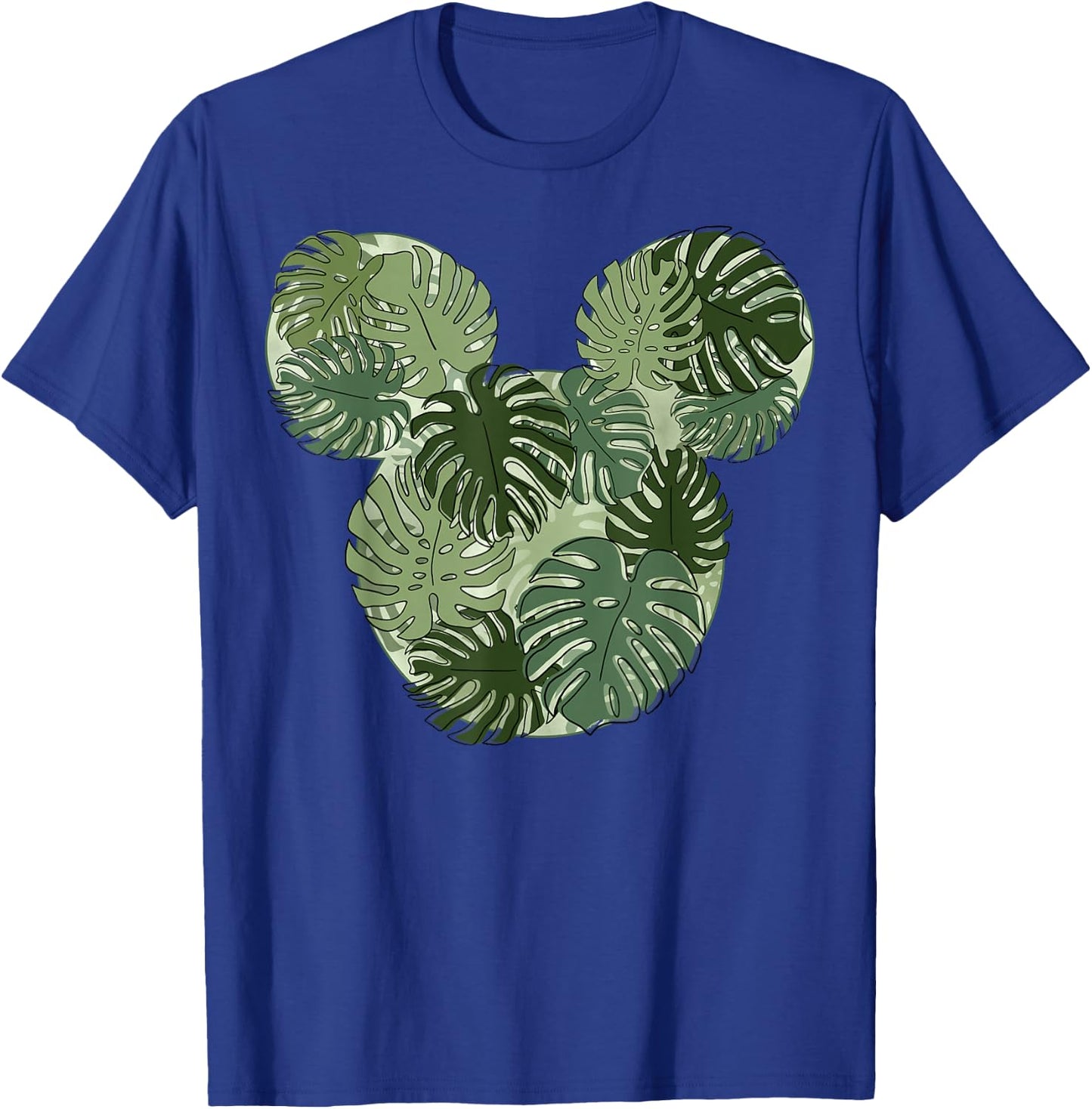 Disney Mickey & Friends Mickey Monstera Plant Fill T-Shirt - T-Shirt | Royal