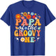 Papa of Groovy One Matching Family First Birthday Party T-Shirt - T-Shirt | Royal