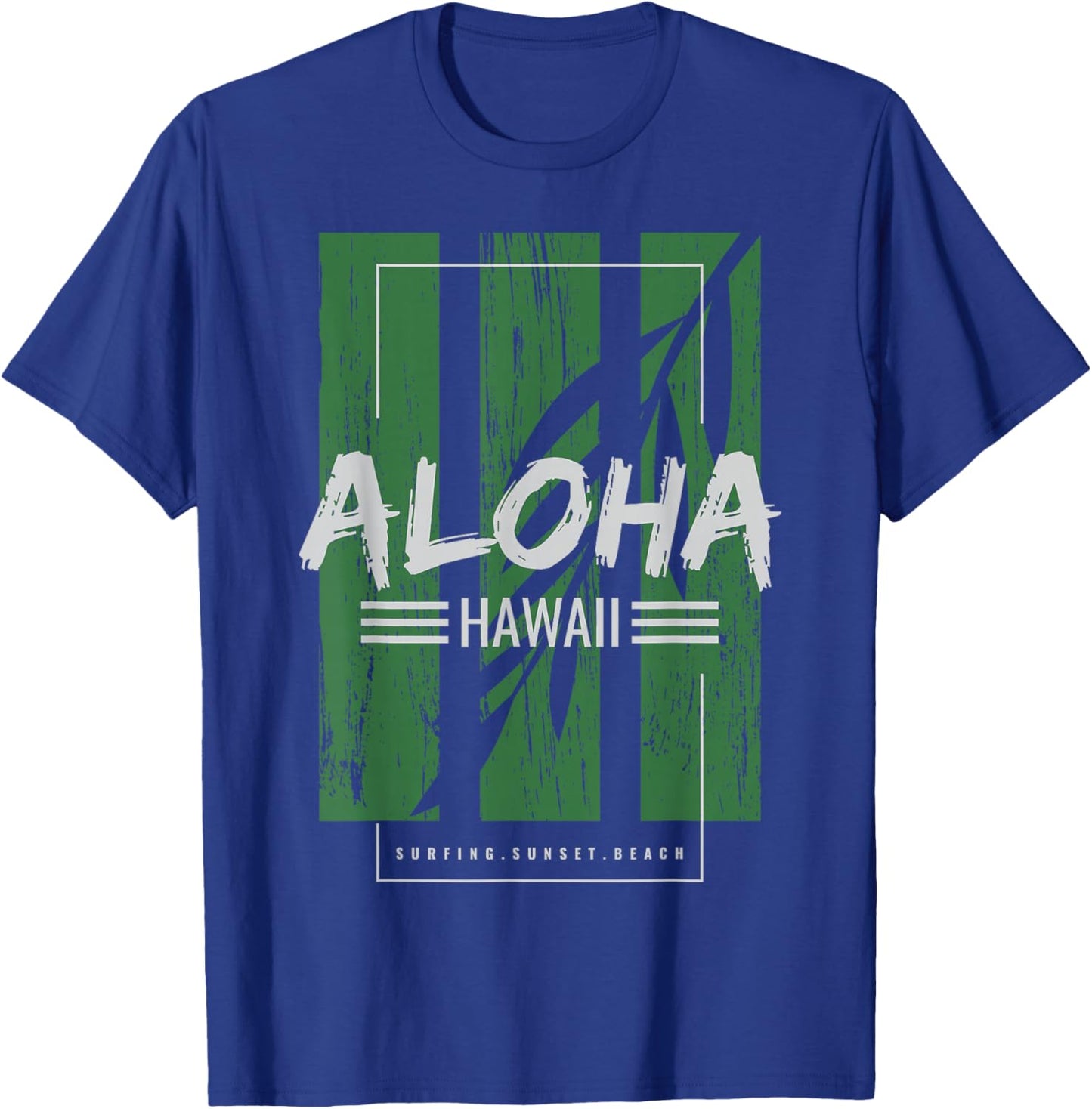 Aloha Hawaii Surfing Sunset Beach T-Shirt - T-Shirt | Royal