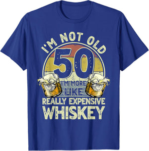 50 Years Old Bourbon Whiskey 50th Birthday Whiskey Men T-Shirt - T-Shirt | Royal