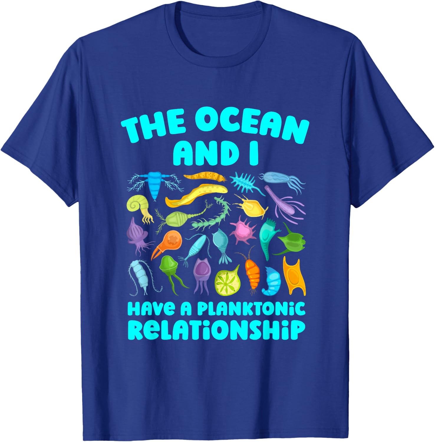 Marine Biologist Plankton Ocean Oceanologist Marine Biology T-Shirt - T-Shirt | Royal