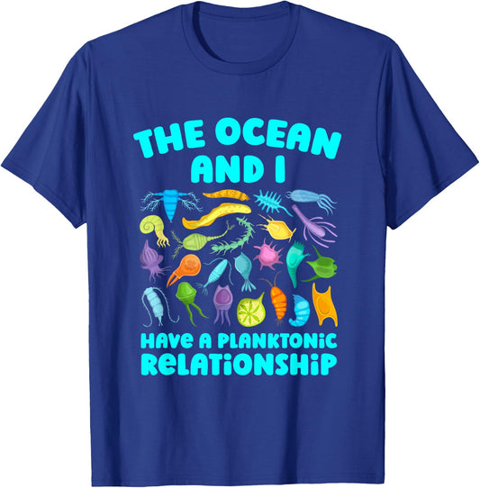 Marine Biologist Plankton Ocean Oceanologist Marine Biology T-Shirt - T-Shirt | Royal