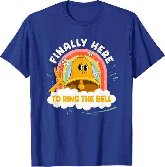 Last Day of Chemo Survivor Here to Ring The Bell End Cancer T-Shirt - T-Shirt | Royal