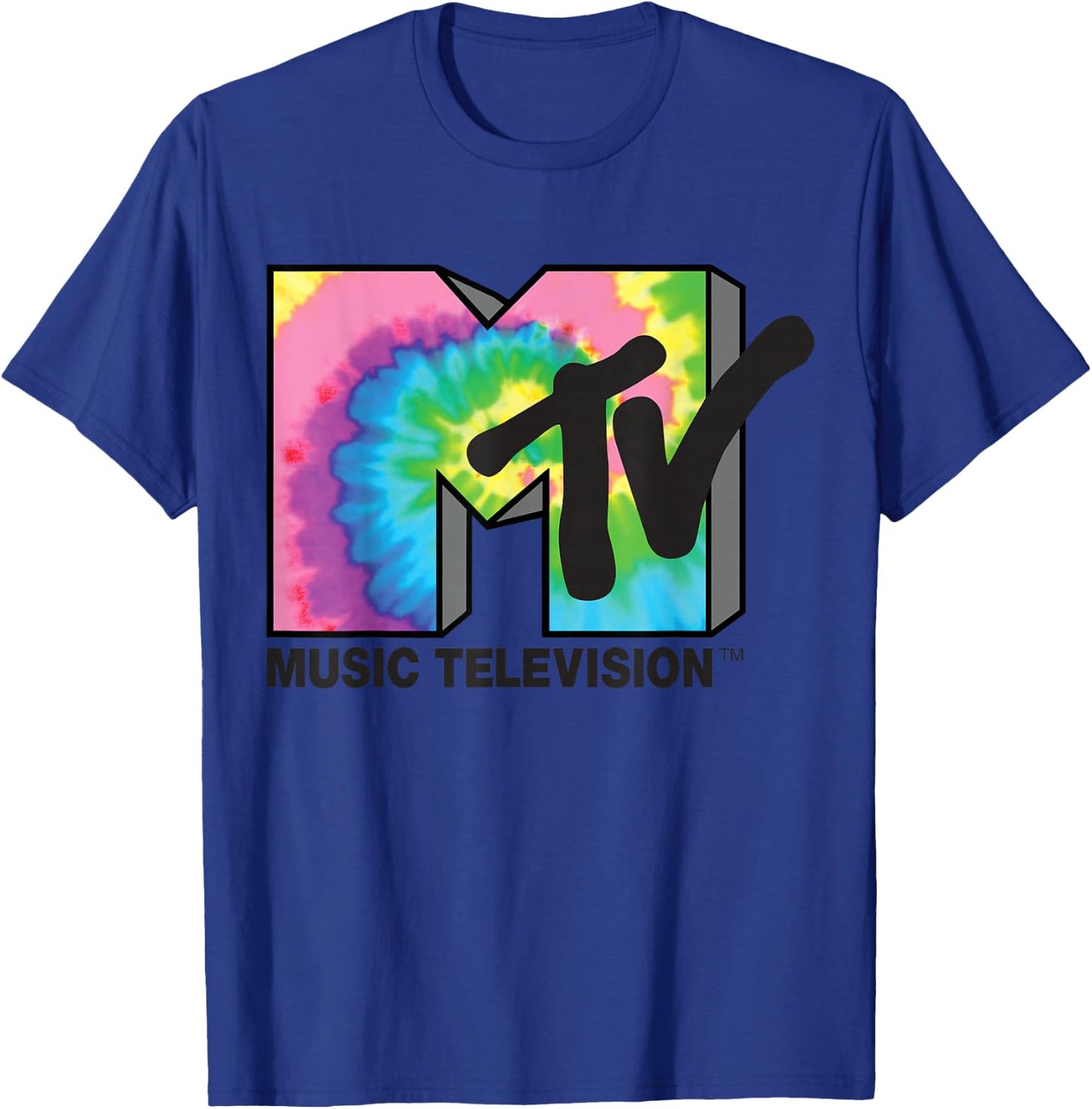 MTV Logo Rainbow Tie-dye T-Shirt - T-Shirt | Royal