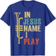 Vintage Trumpet In Jesus Name I Play Retro Trumpet T-Shirt - T-Shirt | Royal
