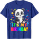 Its My Birthday Cute Panda Birthday Party Panda T-Shirt - T-Shirt | Royal