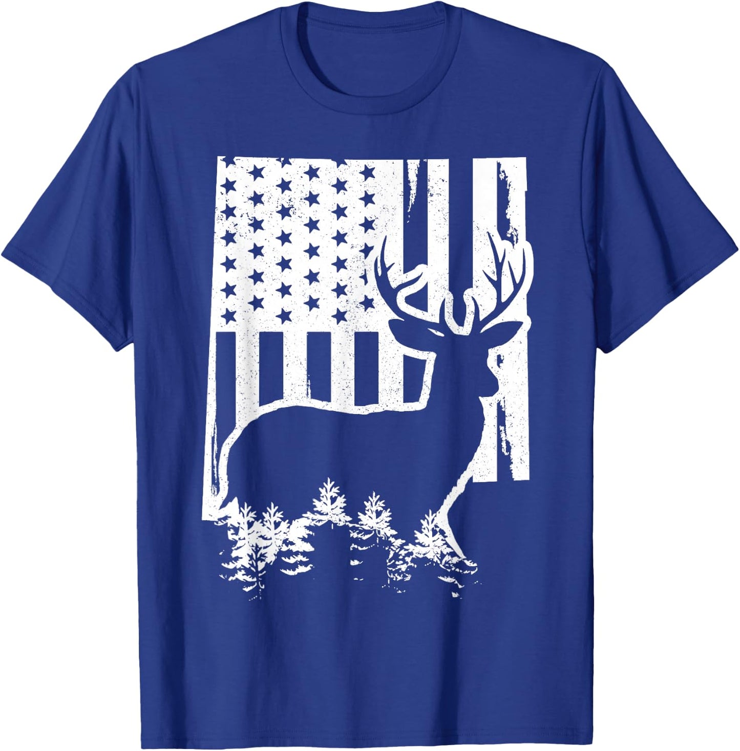 New Mexico Elk Hunting State Map US Flag Patriotic Hunter T-Shirt - T-Shirt | Royal