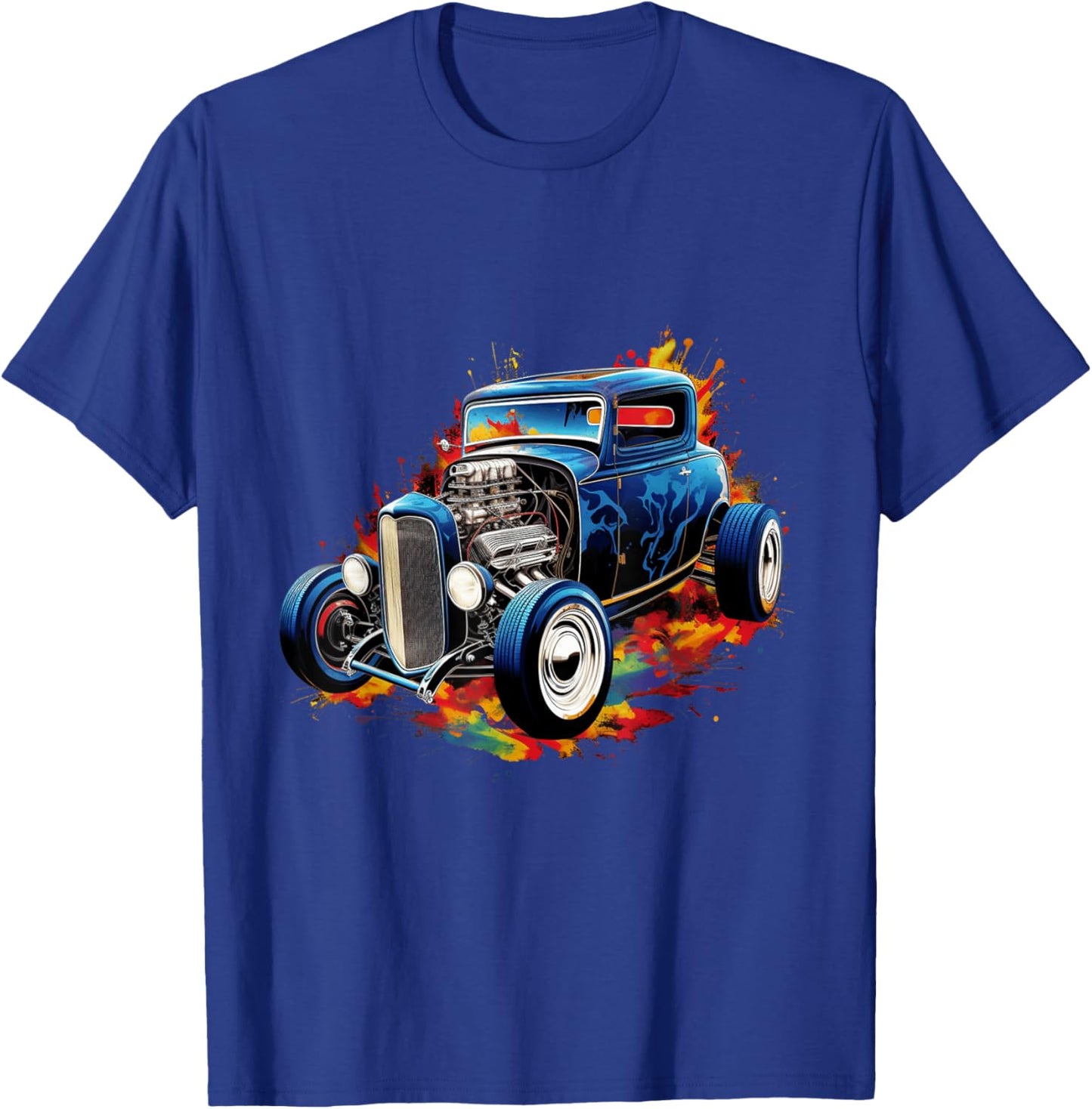 Hot Rod Rat Rod Vintage Classic Car Men T-Shirt - T-Shirt | Royal