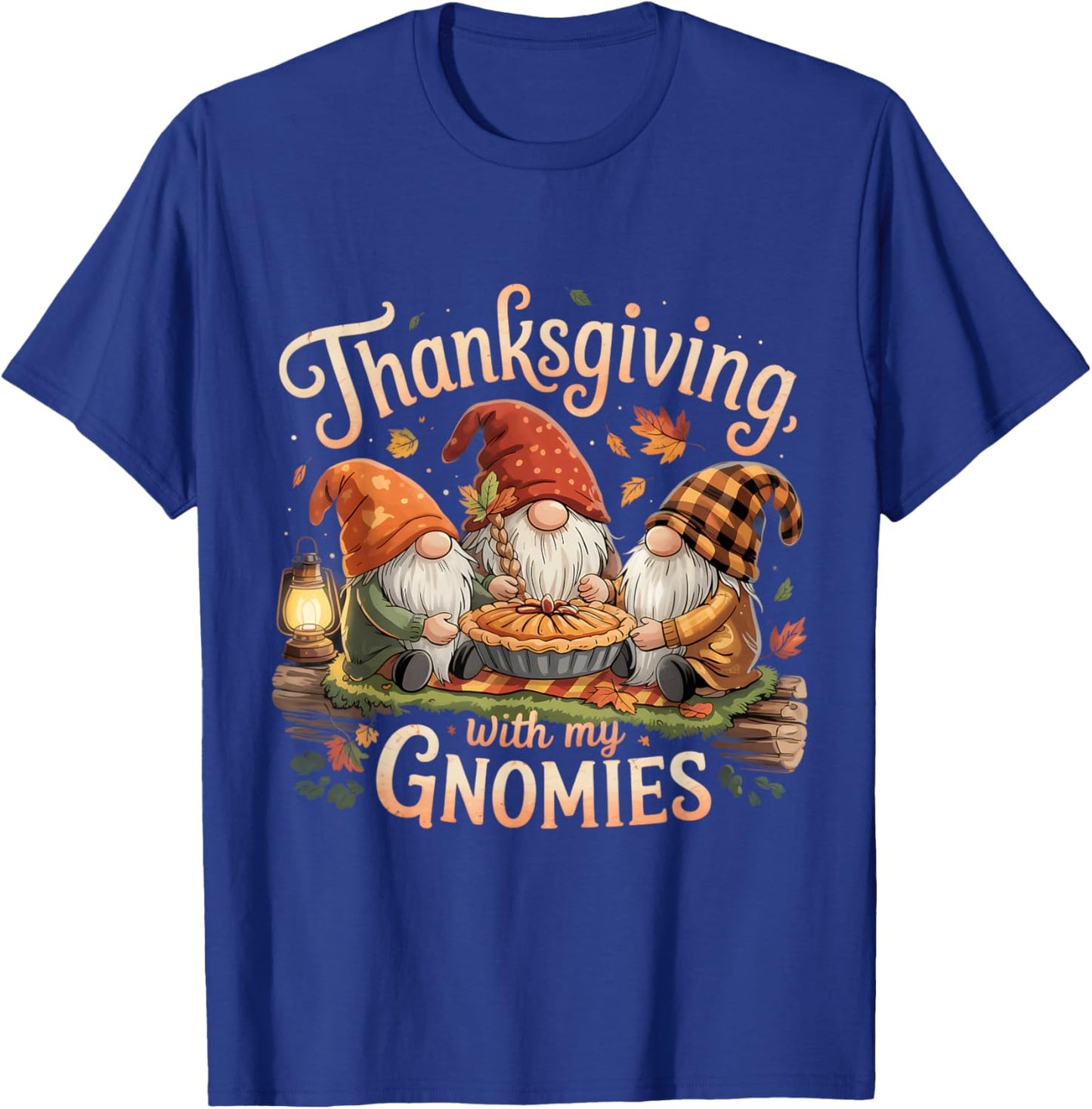 Thanksgiving with My Gnomies Fall Autumn Gnome Family T-Shirt - T-Shirt | Royal