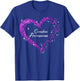 Overdose Awareness Purple Ribbon Drug Addiction Heart T-Shirt - T-Shirt | Royal