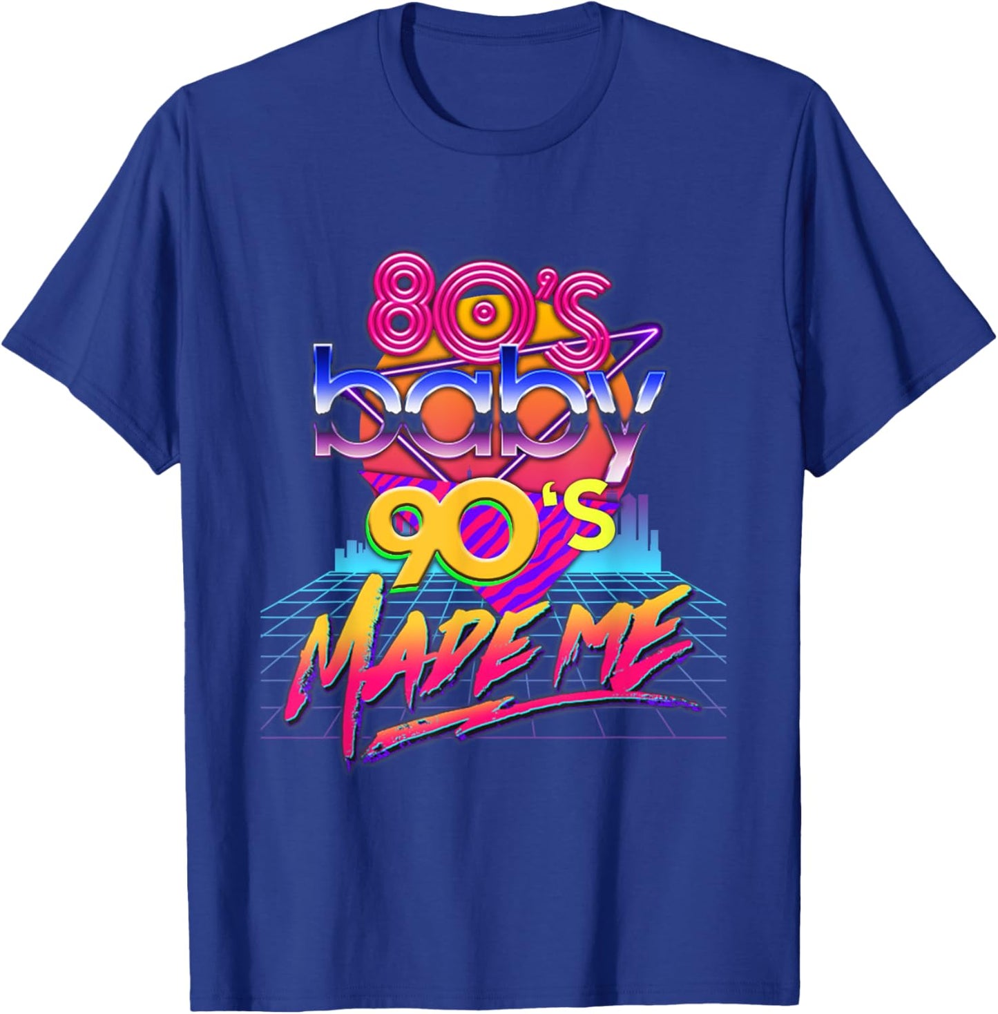 1980s 80s Baby 1990s 90s Made Me Vintage Retro Costume Party T-Shirt - T-Shirt | Royal
