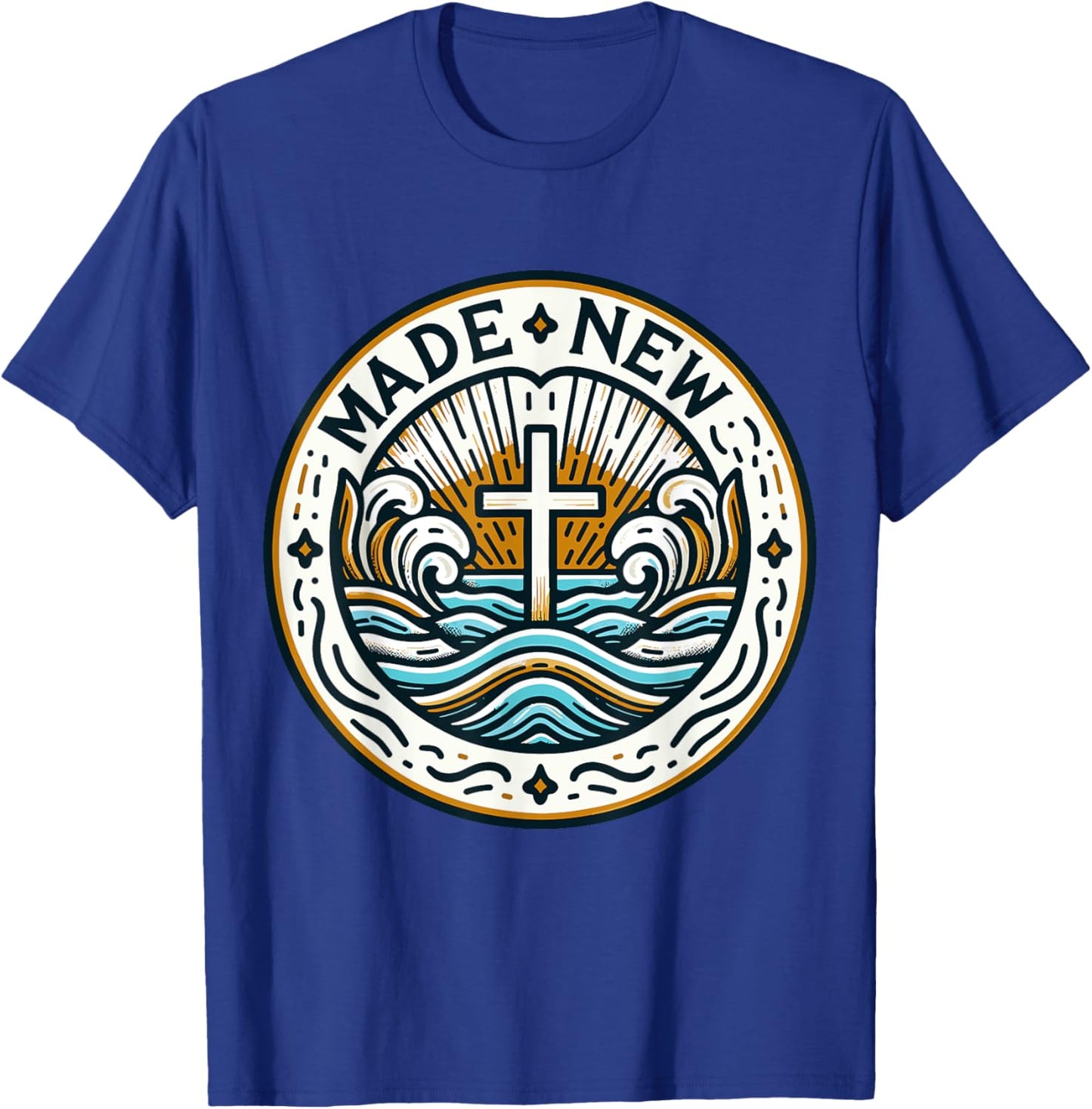 Baptism Made New Baptized T-Shirt - T-Shirt | Royal