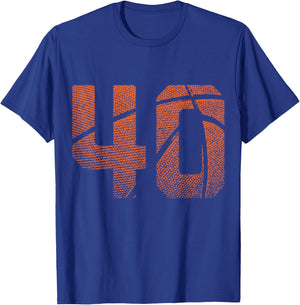 40th Birthday Men Basketball Player Basketball 40 Years Old T-Shirt - T-Shirt | Royal