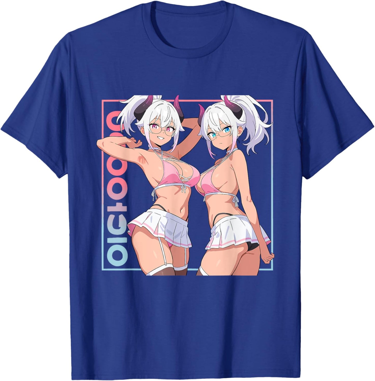 Waifu Sexy Anime Girl Horns Mini jupe Japonaise Rétro Art T-Shirt - T-Shirt | Royal