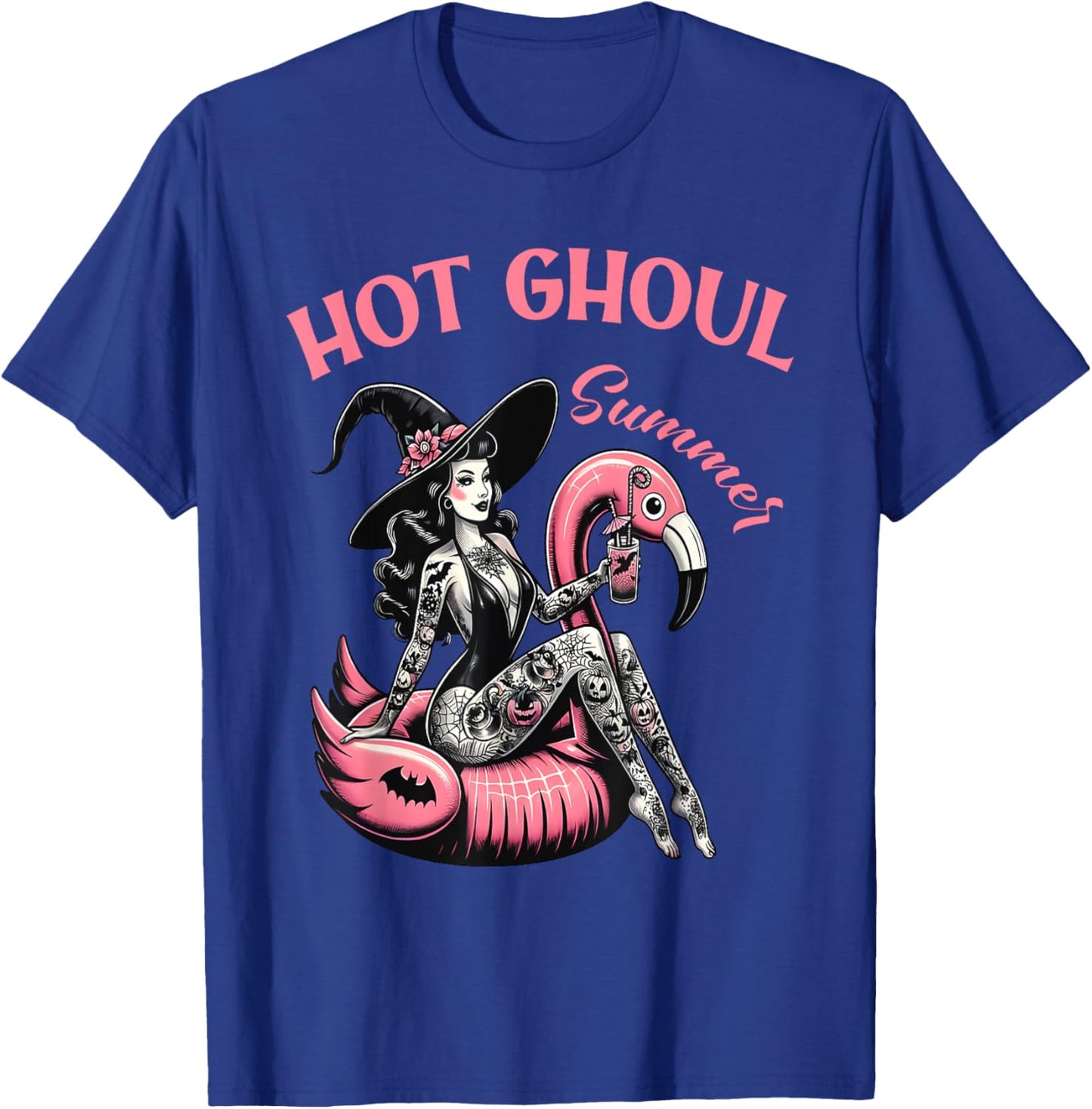 Women Funny Halloween Hot Ghoul Summer Summerween T-Shirt - T-Shirt | Royal