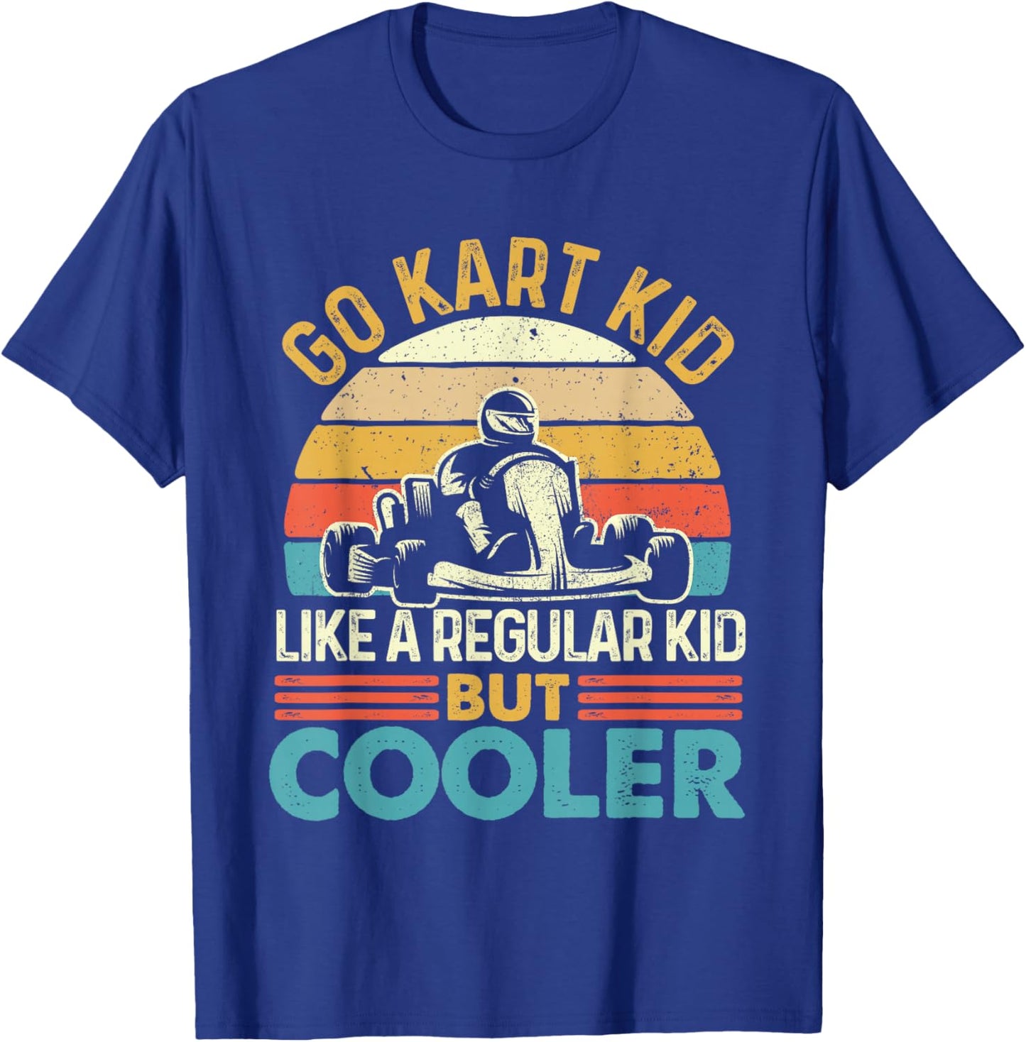 Go Kart Kid Retro Go Cart Racing T-Shirt - T-Shirt | Royal